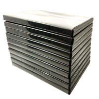10 Empty 14mm Replacement Cases with Memory Card Holder for PlayStation 2 Games Brand New - Shown Stacked