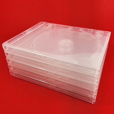 5 Empty 14mm Replacement Cases for PS3 Games Brand New - Shown Stacked