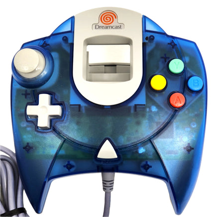 Official OEM Clear Blue Sega Dreamcast Controller HKT-7700 Like New Loose Top of Product
