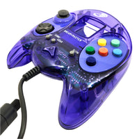 Clear Purple Nyko Controller for Dreamcast Very Good Loose - Front and Right Side Shown