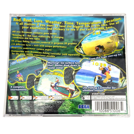 Sega Bass Fishing Dreamcast Like New - Cib Back Cover