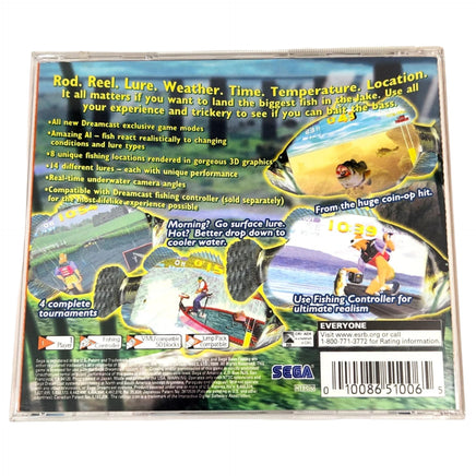 Sega Bass Fishing Sega All Stars Dreamcast Very Good - Back Cover Art Shown
