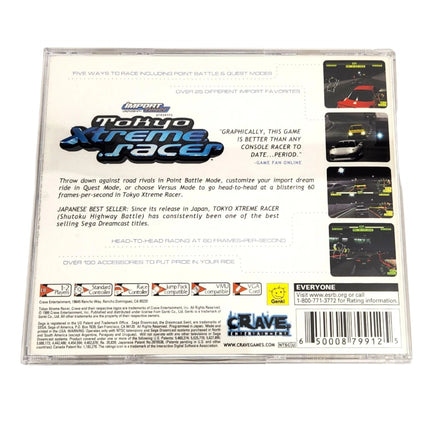 Tokyo Xtreme Racer Dreamcast Like New - Back Artwork Displayed