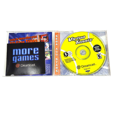 Virtua Tennis Sega All Stars Dreamcast Very Good - Open Case Displaying Game Contents