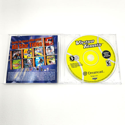Virtua Tennis Sega All Stars Dreamcast Acceptable Loose - Case Open – Disc And Manual Shown