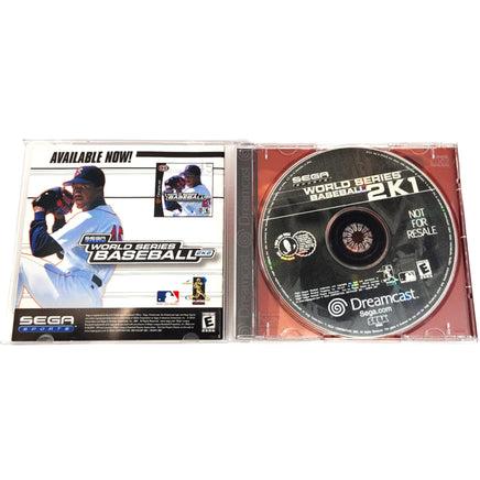 World Series Baseball 2K1 Nfr Dreamcast Very Good - Cib Showing Open Case Disc And Manual