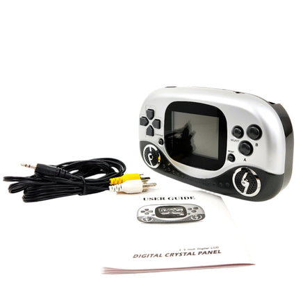 FC Mobile Portable 8-bit NES Handheld Clone System Shown with AV Cable and Manual