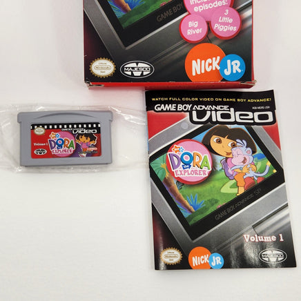 Dora The Explorer Volume 1 GBA Video Game Boy Advance Very Good - Showing Cartridge Front and Manual Front