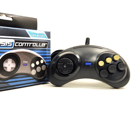 Replacement 6-Button Controller for Sega Genesis System Brand New - Close Up of Control Pad