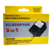 Universal AC Power Supply Adapter Cord for NES, SNES, Genesis 1 System New Font of Box