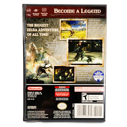 The Legend Of Zelda Twilight Princess Nintendo GameCube Very Good - Authentic Back Cover Art