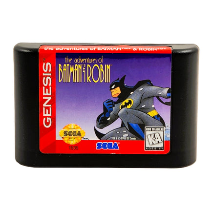 Adventures Of Batman And Robin Cardboard Box Sega Genesis Very Good - Game Cartridge Front