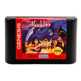 Aladdin Sega Genesis Very Good Loose - Cartridge Front View
