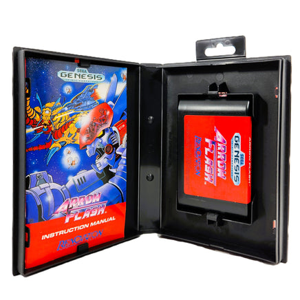 Arrow Flash Sega Genesis Like New CIB - Open Box With Cartridge And Instruction Manual Visible