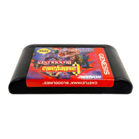 Castlevania Bloodlines Cardboard Box Sega Genesis Like New - Authentic Cartridge Label Shown