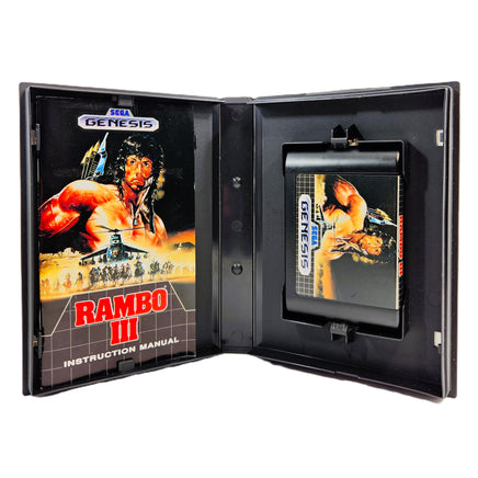 Rambo III Sega Genesis Like New CIB - Open Box With Cartridge And Instruction Manual Visible