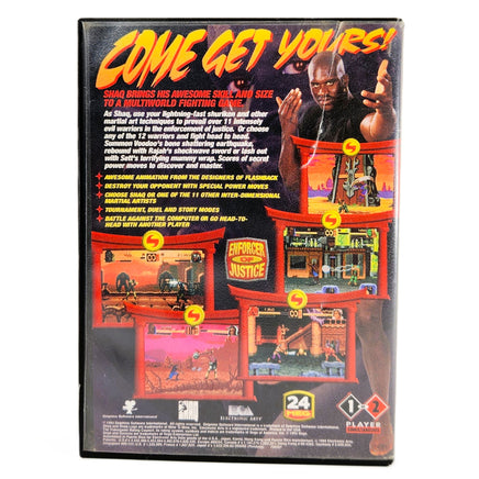 Shaq Fu Sega Genesis Good - Back Cover of Official Retail Case
