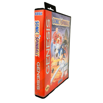 Sonic Spinball Sega Genesis Good - Spine and Front Case Artwork Of Authentic Game