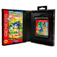 Sonic The Hedgehog 3 Sega Genesis Very Good CIB - Open Clamshell Case Showing Cartridge And Manual