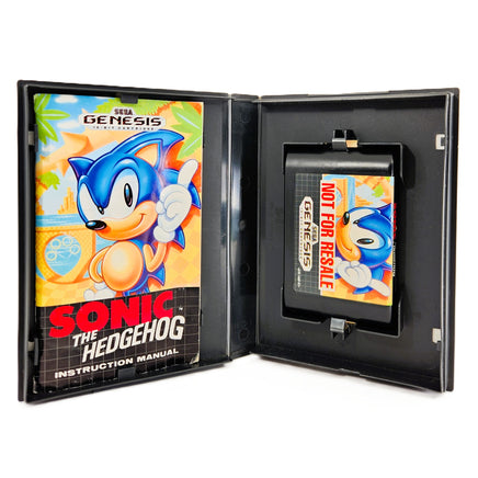 Sonic The Hedgehog 2 Not For Resale Sega Genesis Good - Open Retail Case Showing Manual and Cartridge