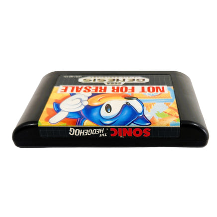 Sonic The Hedgehog 2 Not For Resale Sega Genesis Good - Front and Top Artwork of Cartridge Label Shown