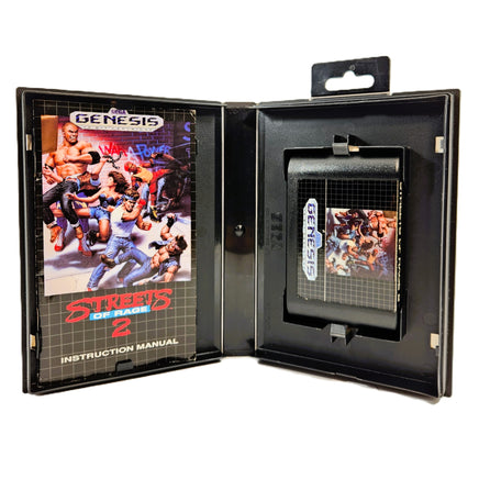 Streets Of Rage 2 Sega Genesis Very Good CIB - Game Case Opened To Display Contents