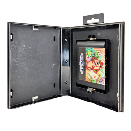 Tazmania Sega Genesis Good - Open Retail Game Case Showing Cartridge