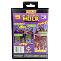 he Incredible Hulk Sega Genesis Good - Retail Game Case Back View