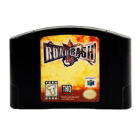 Road Rash 64 Black Cart Nintendo 64 Good Loose - Front Of Official Game Cartridge