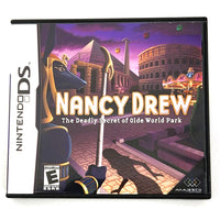 Nancy Drew Deadly Secret of Olde World Parks Nintendo DS Like New - Front of Game Shown