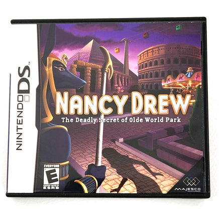 Nancy Drew Deadly Secret of Olde World Parks Nintendo DS Like New - Front of Game Shown