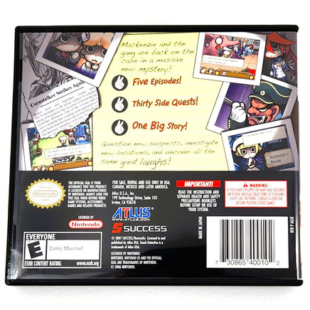 Touch Detective 2 1/2 Nintendo DS Like New - Back of Game Case