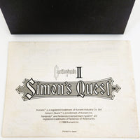 Castlevania Ii Simons Quest Nintendo Nes Good Loose - Manual Back
