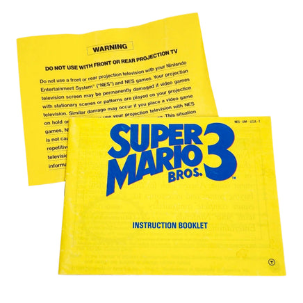 Super Mario Bros 3 Nintendo Nes Very Good - Manual