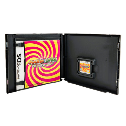 Mario And Luigi Partners In Time Nintendo DS Like New - Open Case View Of Cartridge And Instruction Manual (CIB)