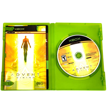 Advent Rising Xbox Good - Cib Showing Open Case Disc And Manual