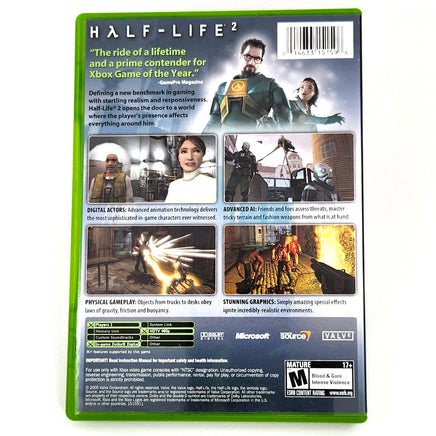 Half-Life 2 Xbox Very Good - Back Of Retail Game Box