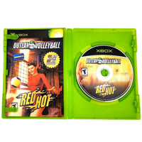 Outlaw Volleyball Red Hot Xbox Good - Disc And Manual Displayed In Open Case
