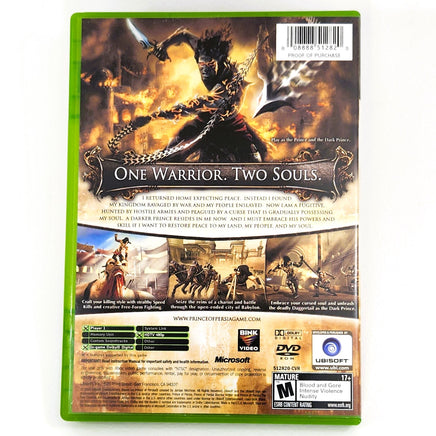 Prince Of Persia The Two Thrones Xbox Good - Back Artwork Displayed