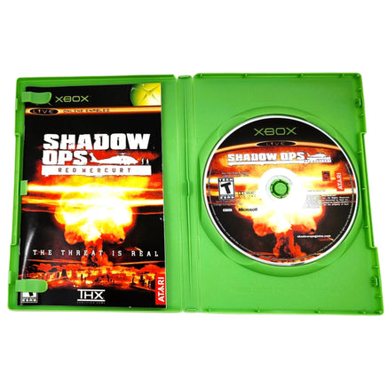 Shadow Ops Red Mercury Xbox Good - Open Case Displaying Game Contents