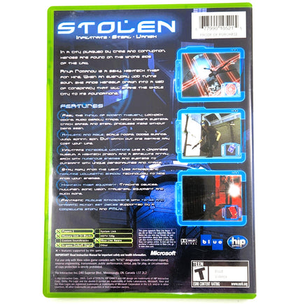 Stolen for Xbox Good - Back Jewel Case Art