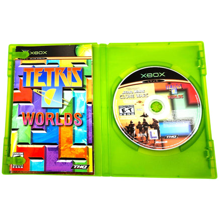 Star Wars The Clone Wars Tetris Worlds Xbox Good - Open Case Showing Disc And Manual