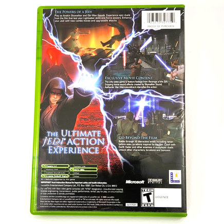 Star Wars Episode 3 Revenge Of The Sith Xbox Good - Cib Back Cover