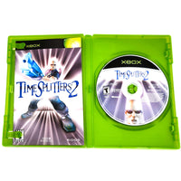 Time Splitters 2 Xbox Very Good - Disc And Manual Displayed In Open Case