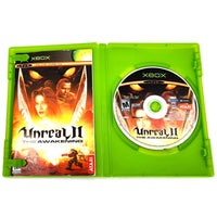 Unreal 2 The Awakening Xbox Good - Case Open – Disc And Manual Shown