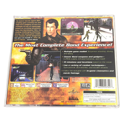 007 Tomorrow Never Dies Playstation 1 Like New - Back Jewel Case Art