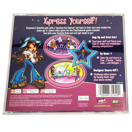 Bratz Playstation 1 Very Good - Cib Back Cover