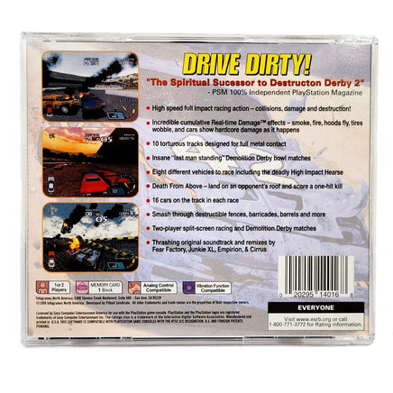 Demolition Racer PlayStation 1 Good - CIB Back Cover