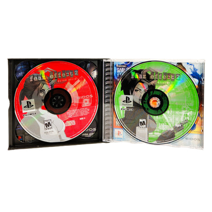 Fear Effect 2 Retro Helix PlayStation 1 Very Good CIB - Disc 3 & 4 Inside Open Case