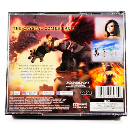 Final Fantasy IX PlayStation 1 Like New CIB - Back Artwork Displayed